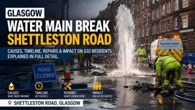 Glasgow Water Main Break Shettleston Road