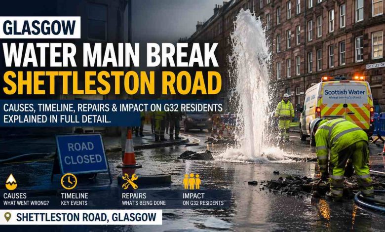 Glasgow Water Main Break Shettleston Road